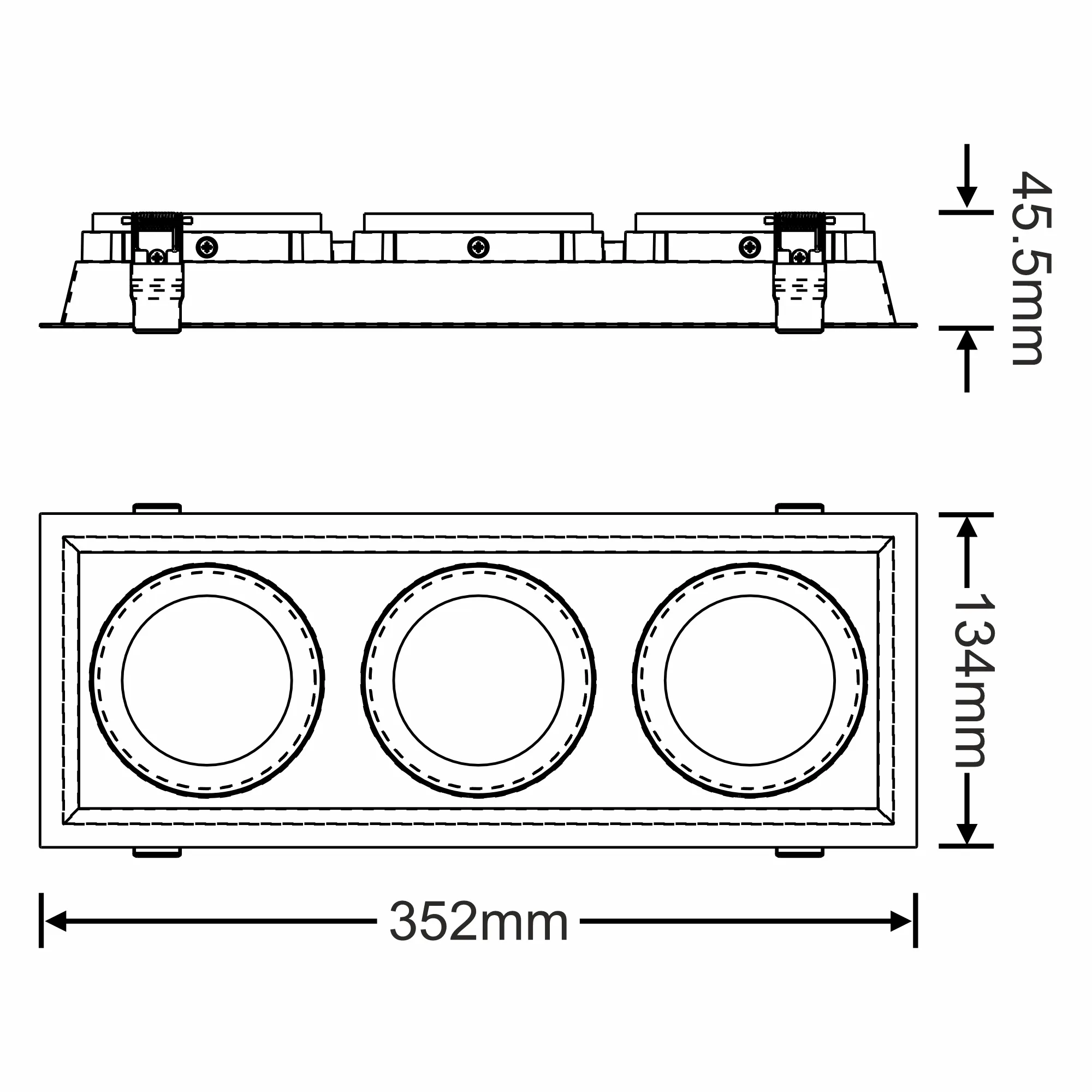 Blenza 26-BK Recessed Ceiling Luminaires Dlux Round Recess Ceiling